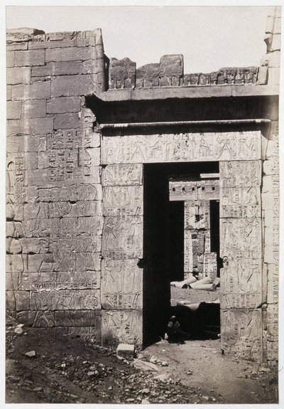 Zřícenina Karnaku, kolem roku 1900 (foto) od Antonio Beato