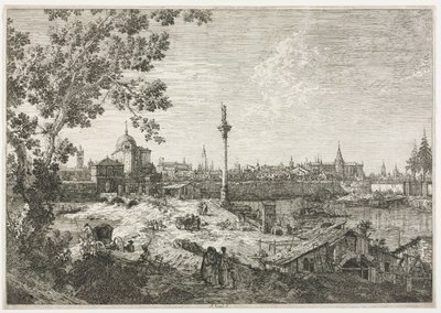 Panorama města na řece od Antonio Canaletto