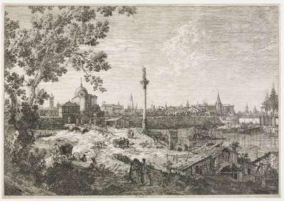 Panorama města na řece. od Giovanni Antonio Canal