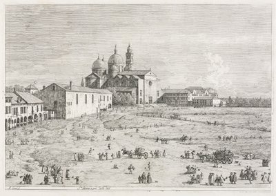 Pohledy: Kostel Saint Justina v Prà della Valle, Padova od Antonio Canaletto