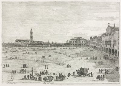Pohledy: Prà della Valle, Padova od Antonio Canaletto