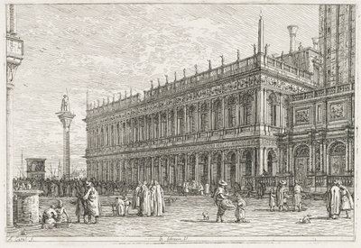 Pohledy: Knihovna, Benátky, 1735-1746. od Giovanni Antonio Canal