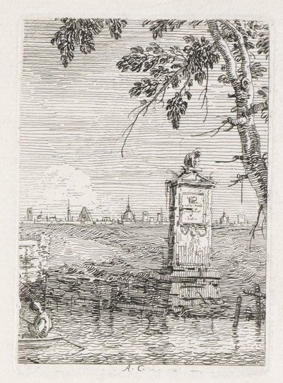 Pohledy: Pomník pod stromem od Antonio Canaletto