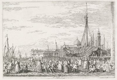 Pohledy: Trh na Molo od Antonio Canaletto