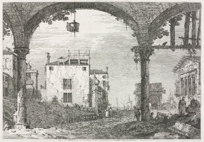 Pohledy: Portico s lucernou, 1735-1746. od Giovanni Antonio Canal