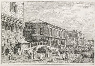 Pohledy: Vězení, Benátky od Antonio Canaletto