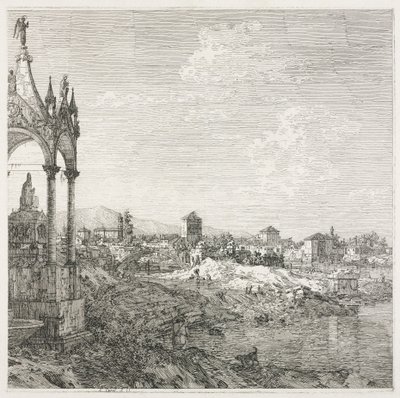 Pohledy: Biskupský hrob, 1735-1746. od Giovanni Antonio Canal