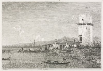 Pohledy: Věž Malghera od Antonio Canaletto