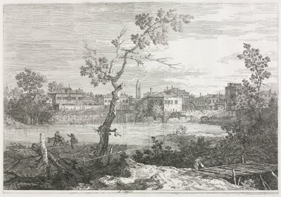 Pohledy: Pohled na Burano, město na ostrově v Benátské laguně, 1735-1746. od Giovanni Antonio Canal