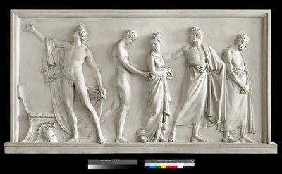 Achilles doručující Briseis Agamemnonovým heraldům, 1787-90 (sádra) od Antonio Canova