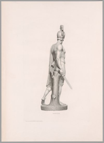 Ettore, boční pohled, z díla Canova od Antonio Canova