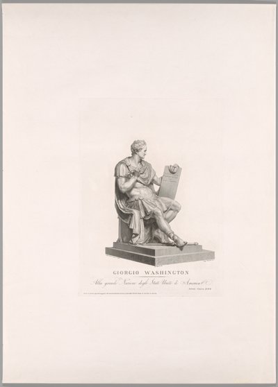 George Washington, pohled zepředu, z díla Canova od Antonio Canova