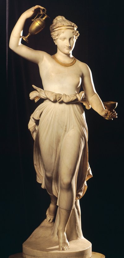 Hebe od Antonia Canova (1757-1822), mramorová socha od Antonio Canova
