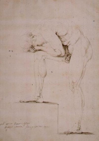 Mužský akt pláče (tužka na papíře) od Antonio Canova