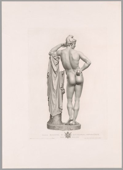 Paříž opřená o pařez, pohled zezadu, z knihy Oeuvre de Canova od Antonio Canova