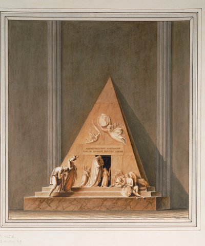 Nákres hrobky arcivévodkyně Marie Kristiny, dcery císařovny Marie Terezie a manželky vévody Alberta Sasko-Těšínského ... od Antonio Canova