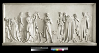 Sokrates pije pohár jedlovce, 1787-90 (sádra) od Antonio Canova