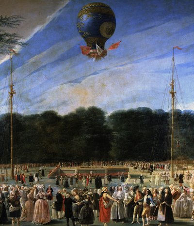 Výstup Montgolfierova balonu v Madridu 5. července 1784 od Antonio Carnicero