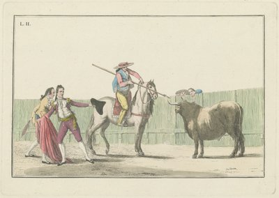Plate II, ze série Collection of the Main Actions in a Bullfight od Antonio Carnicero