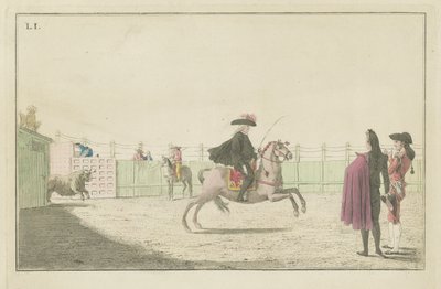 Plate I, ze série Collection of the Main Actions in a Bullfight od Antonio Carnicero