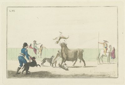 Plate VI, ze série Collection of the Main Actions in a Bullfight od Antonio Carnicero