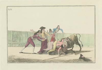 Talíř V, ze série Collection of the Main Actions in a Bullfight od Antonio Carnicero
