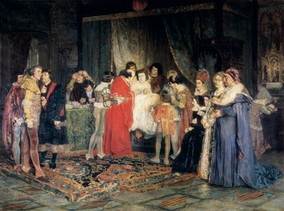 Smrt Ferdinanda I., obraz Antoni Casanova i Estorach od Antonio Casanova y Estorach