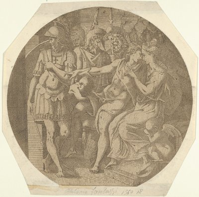Muž se loučí se ženou, 1540-45. od Antonio Fantuzzi