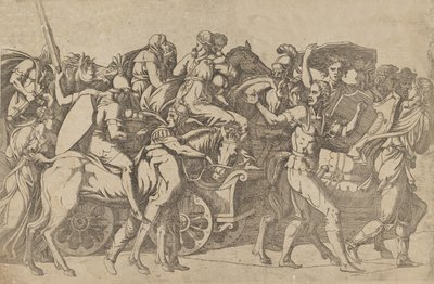 Římská armáda na pochodu – konvoj vojsk, 1540-45. od Antonio Fantuzzi
