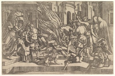 Spálení mrtvoly, ca. 1543. od Antonio Fantuzzi