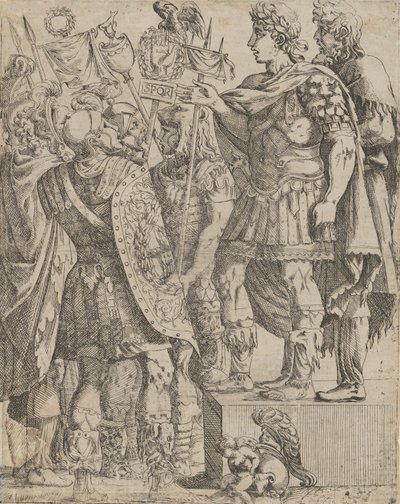 Císař oslovuje své vojáky, ca. 1542-45. od Antonio Fantuzzi