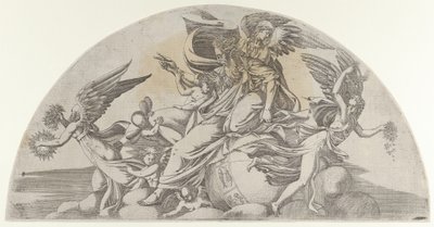 Bůh sedící na světě, 1540-45. od Antonio Fantuzzi