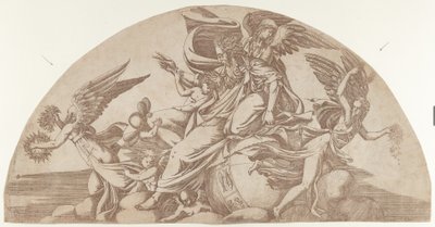 Bůh sedící na světě, 1540-45. od Antonio Fantuzzi