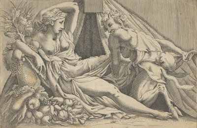 Jupiter a Antiope, 1540-45. od Antonio Fantuzzi