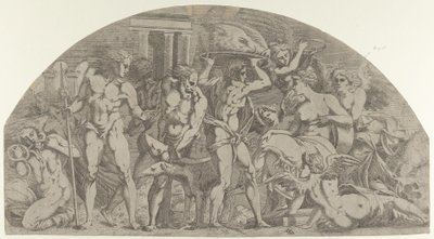 Meleager přináší kančí hlavu do Atalanty, 1540-45. od Antonio Fantuzzi