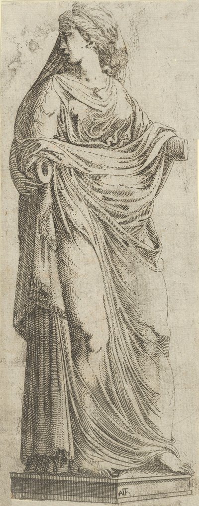 Žena otočená doprava, 1540-45. od Antonio Fantuzzi