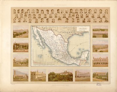 Malířský a historický atlas Spojených států mexických. LOC 2008621671-4 od Antonio García Cubas