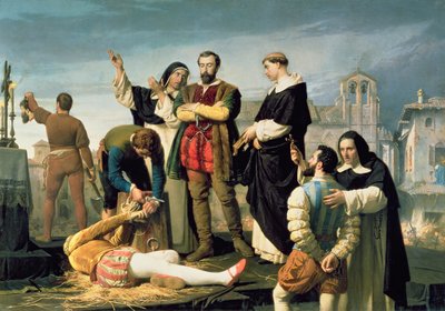 Comuneros: Juan de Padilla (1490-1521) Juan Bravo a Francisco Maldonado u lešení od Antonio Gisbert