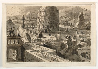Scéna, Orientální město od Antonio Giuseppe Basoli