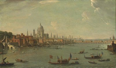 Čtyři pohledy na Londýn: Temže při pohledu na St. Pauls od Antonio Joli
