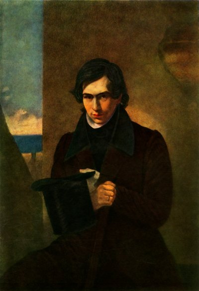 Portrét básníka Nestora Vasiljeviče Kukolnika, 1836, 1965. od Antonio Molinari