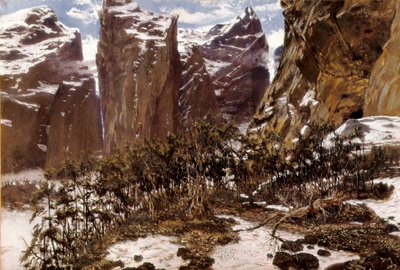 Roncesvalles (nebo Roncesvalles ve španělštině). Krajina severního Španělska. Obraz Antoni MUNOZ i DEGRAIN (1841-1924), konec 19. století. Olej na plátně. Španělsko, Valencie, Museo de Bellas Artes San Pio V. od Antonio Munoz Degrain