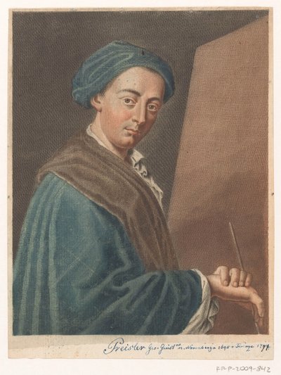 Portrét umělce Johanna Justina Preisslera Portréty umělců (název série) od Antonio Pazzi