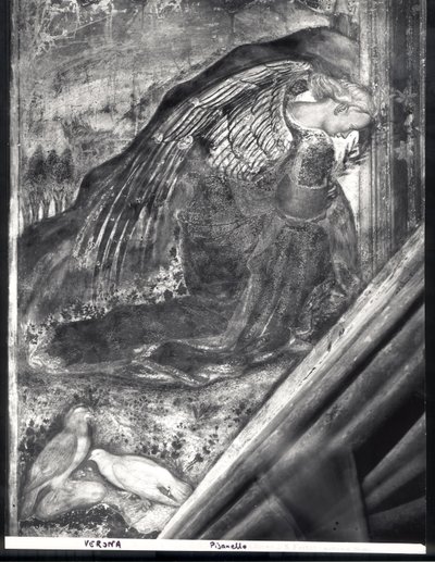Archanděl Gabriel, detail ze Zvěstování od Antonio Pisanello