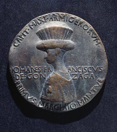 Bronzová medaile Gianfrancesca Gonzagy (1395-1444), líc, navrhl Antonio di Puccio Pisano, známý jako Pisanello (cca 1395-1455), průměr 10,20 cm od Antonio Pisanello