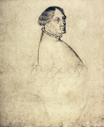 Portrét Giangaleazza Viscontiho (1351-1402) (křída na papíře) od Antonio Pisanello