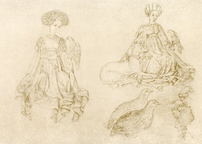 Ženy se sokolem a greyhoundem od Antonio Pisanello