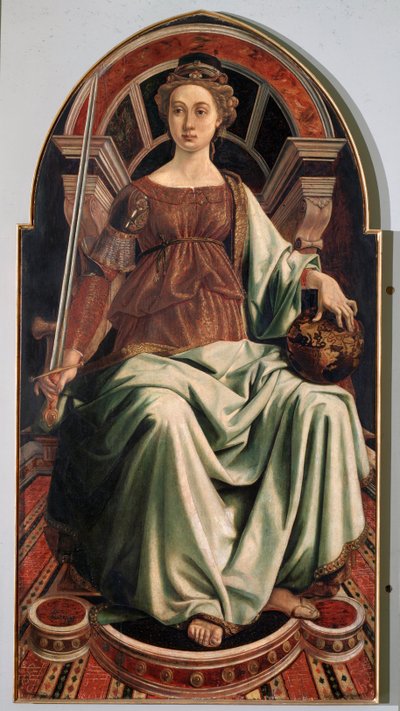 Alegorie spravedlnosti - olej na panelu, c.1470 od Antonio Pollaiuolo