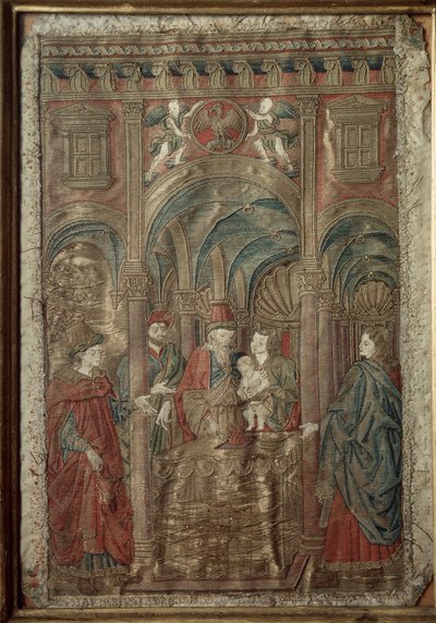 Hedvábné a zlaté vyšívané vlečky podle kresby Antonia Pollaiola (Benci nebo Pollaiuolo) (asi 1431-1498) 1466-1480 Kabinet designu a známek, Uffizi, Florencie od Antonio Pollaiuolo