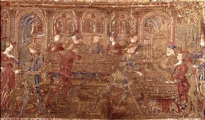 The Conviction of Herodes, gobelín zobrazující výjevy ze života světce (textil) od Antonio Pollaiuolo